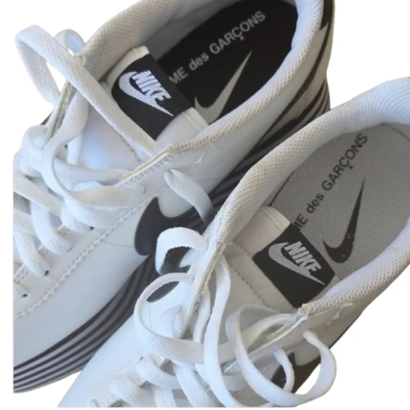 Comme des Garcons Women's Platform Sneakers - White and Black - Picture 4 of 10